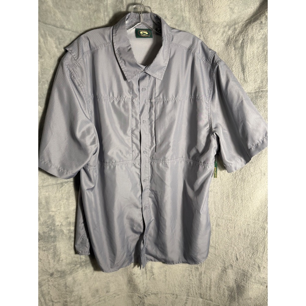 Stillwater Supply Co Mens XL Fishing‎ Shirt Gray short sleeve ventilated new